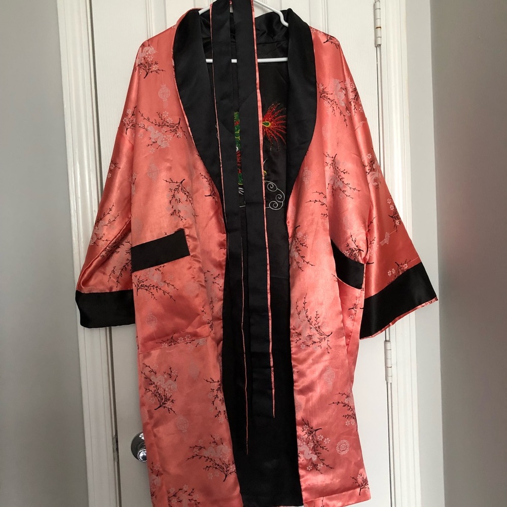 Handmade satin robe